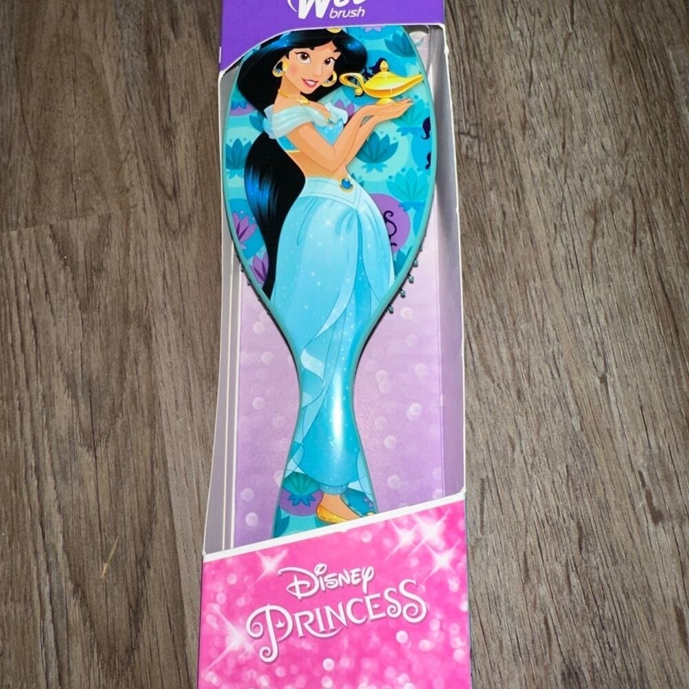 Wet Brush Disney Princess Jasmine Original‎ Detangler Hairbrush Aladdin Teal